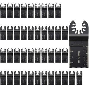 50 Stuks Professionele Oscillerende Zaagbladen voor Multitools - Universele Titanium Bladen voor Hout, Kunststoffen en Metaal