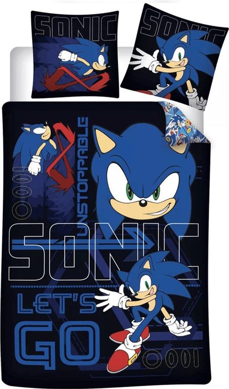 Sonic Dekbedovertrek Lets Go – 140 X 200 Cm – 70 X 90 Cm