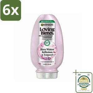 Garnier - Loving Blends Rice Water Infusion - Conditioner - Glans & Zachtheid - Lang Haar - 250 ml - Voordeelverpakking - 6 stuks - Conditioner lang haar - Rijstwater haar