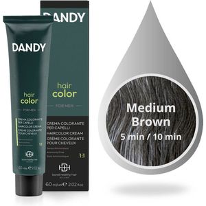 Dandy - Hair Color - Middenbruin - 60ml - Professionele Haarkleuring