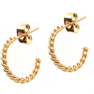 Gouden oorbellen little twisted