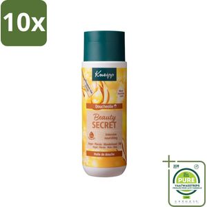 10 x Kneipp - Doucheolie - Beauty Secret - 200 ml - Grootverpakking - Doucheolie - Huidverzorging - Argan Olie - Marula Olie - Wonderboom Olie