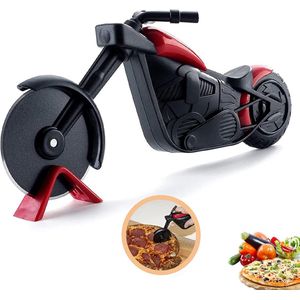 Creatieve Motorfiets Pizza Roller Met Standaard Voor Snijden Van Pizza En Gebak