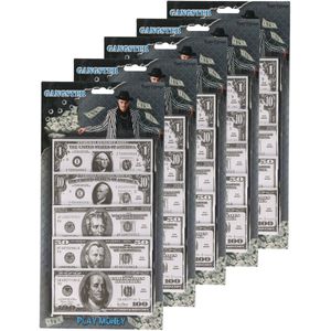 500x Speelgoed geld nep dollars van papier - Speelgoed - Winkeltje/bankieren spelen - Nepgeld - Speelgeld - Dollar biljetten
