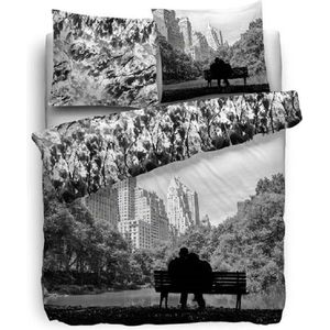 Face2Face Central Park Dekbedovertrek - Litsjumeaux XL - 260x200/220 cm - Grijs