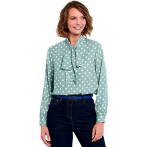 Vloeiende tuniek met lange mouwen en lavallière kraag