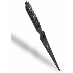 Haarborstel voor Opsteekkapsels met Echte en Synthetische Haren - Mat Zwart - Voeg Volume Toe en Verbeter Glans