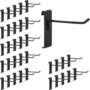 35 stuks metalen roosterwandhaken - 4 inch rasterpaneel display inkepinghaken - commerciële gridwall accessoires - haringen voor winkel - garages show werkplaats