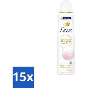 15 x Dove Deodorant Spray - Advanced Care - For Smooth Skin - 150 ml - Dove Deodorant Spray - Calming Blossom - Anti-transpirant Spray - Bloemige Geur - Vitamine B3