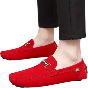 Bovista Loafers Heren - Met Hak - Herenschoenen - Instappers - Rood - Maat 39.5