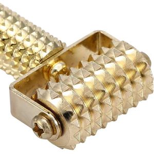 Gezichts-oor acupunctuurpuntdetector veernaald massageroller metaal - lichaams- en gezichtsmassage (goud)