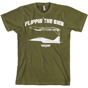 Top Gun Flippin' The Bird T-Shirt Olive-S