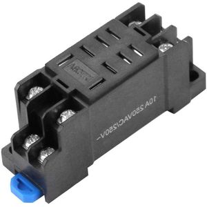 8-Pole Power Relay Base for Screw Clamp Base Holder, DIN Rail Mounting - JQX-13F LY2N-J HH62P