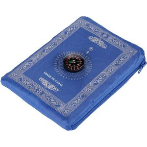 Livano Gebedskleed - Islam - Tapijt - Eid Mubarak - Ramadan - Gebedsmat - Kleed - Inshallah - Blauw