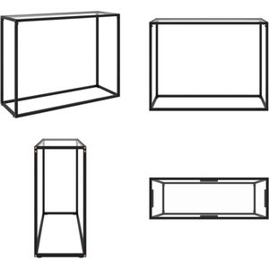 vidaXL Wandtafel 100x35x75 cm gehard glas transparant - Wandtafel - Wandtafels - Bijzettafel - Bijzettafels