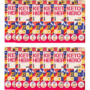 KETO HERO | Keto Chocolade | Smooth Milk Chocolate | 12 Stuks | 12 x 100 gram