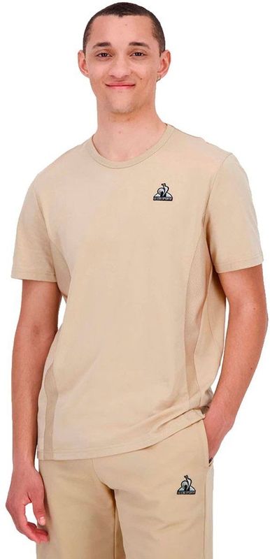 Le Coq Sportif - Coq d´Argent - T-shirt - Beige - Korte Mouwen