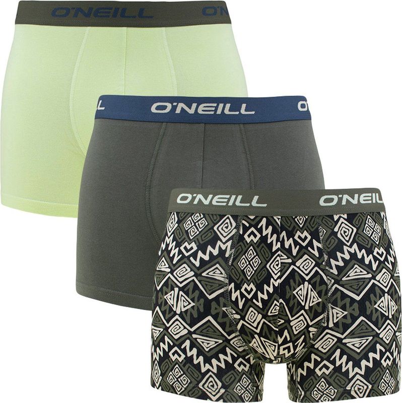 O'Neill heren 3P boxers ikat & plain groen