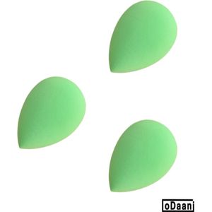 oDaani Make up spons - Make up blender - beauty blender - 3 Stuks - Zachte spons – Groen