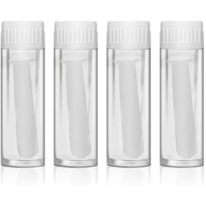 4-pack - Zuignappen voor contactlenzen - Siliconen zuigerontwerp - Geschikt voor zachte en harde lenzen - Herbruikbare verwijdertool - Wit