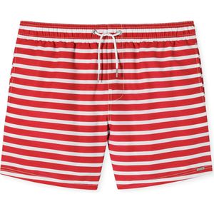 SCHIESSER Submerged heren badkleding - zwembroek geweven stof rood-wit gestreept - Maat: XL