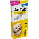 Elanco - Adtab Anti Vlooien en Teek Kauwtabletten - Hond - Bescherming - > 2,5 - 5,5 kg - 3 Tabletten - 1 Keer Per Maand