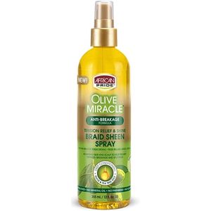 AFRICAN PRIDE - OLIVE MIRACLE - BRAID SHEEN SPRAY 12OZ