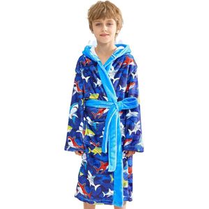 Inovra ® Meerkleurige Kinderen Badjas met Kap en Dierenontwerp voor Jongens en Meisjes