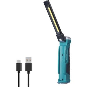 LED-werklamp 550 lumen – Oplaadbare COB-werklamp met magnetische voet en haak, 180° roterend en opvouwbaar, 7 standen