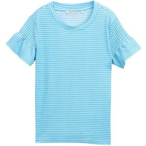 TOM TAILOR DENIM - Shirt - Turquoise - Gestreept