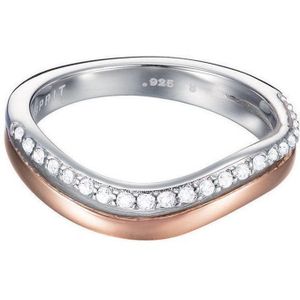 Esprit dames ring Wave duo bicolor