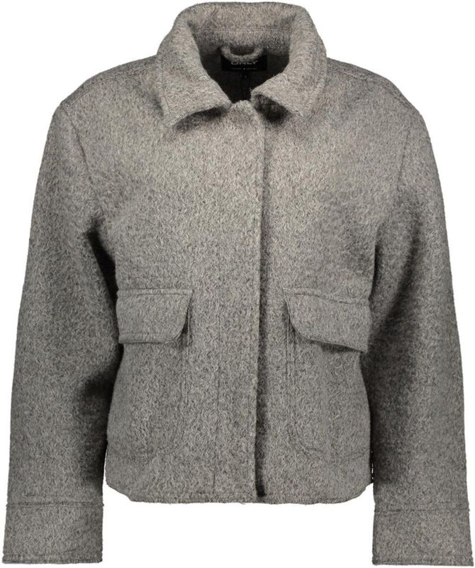 Only Jas Onlsanne Boucle Short Jacket Bf Otw 15358870 Medium Grey Melange Dames Maat - XL