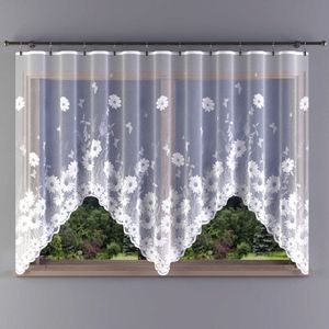 Wisan- Rubin - jacquard vitrage - Gordijn 350 x180 cm - Curtains - Jacquardgordijnen- wit- 350 x 180 cm