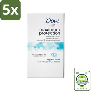 5 x Dove Deodorant Stick - Maximum Protection - Original Clean - 45 ml - Grootverpakking - Anti-transpirant - Deodorant - Dove - Bescherming Tegen Zweet - Verzorgend