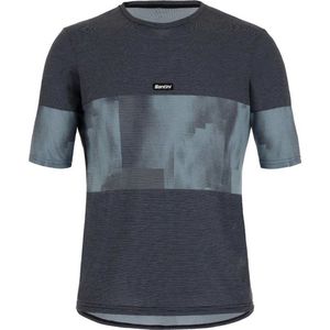 Santini Fietsshirt Korte Mouwen Heren Blauw - Forza Indoor Training Tech Sleeveless T-Shirt Nautica Blue - L