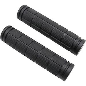 Allecto Plus - Fietsgrepen voor MTB racefiets en trekkingfiets - Zwarte rubberen handgrepen 22 mm - Set van 2 fietsstuurgrepen