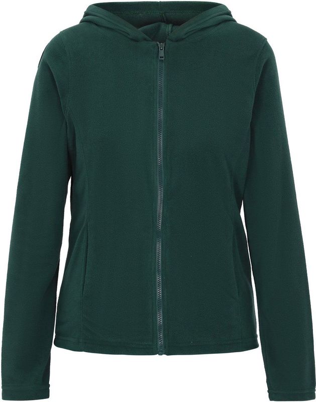 MYMO - Fleece Jas - Donkergroen - Met Capuchon - Lange Mouwen
