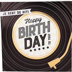 Depesche - Glamour wenskaart met de tekst ""Je bent de hit! Happy Birthday to you"" - mot. 033