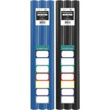 Benza Kaftpapier voor schoolboeken - Donkerblauw en Zwart - 200 x 70 cm - 6 rollen