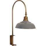 Clayre & Eef Wandlamp 33x21x48 cm Grijs Goudkleurig Ijzer Muurlamp