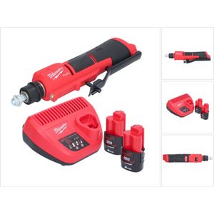 Milwaukee M12 FTB-202 Snoerloze Bandenfrees 12 V 7/16"" Hex Brushless + 2x accu 2.0 Ah + lader