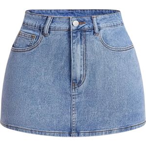Livano Spijkerrok - Rok - Jeansrok Dames - Denim - Spijkerjurk - M