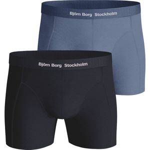 Björn Borg Lyocell boxers - heren boxers normale lengte (2-pack) - Blauw -S