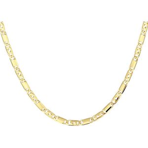 YO&NO - Ketting - Goud - Valkenoog - 3,3 mm - 50 cm - 585 goud