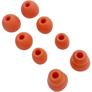Allecto Plus - Reserveoordopjes van siliconen voor in-ear hoofdtelefoon - 4 paar, 4 maten, rood.