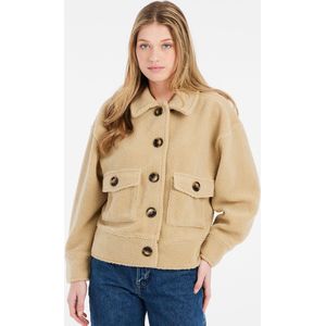 Protest Prtbond – Shacket Dames – Teddy – Overshirt – Tussenjas – Bamboobeige