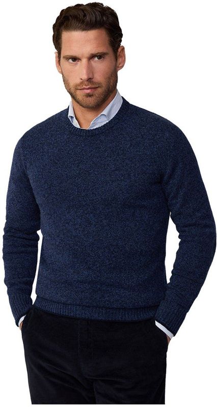 Hackett Mouline Trui Blauw M Man