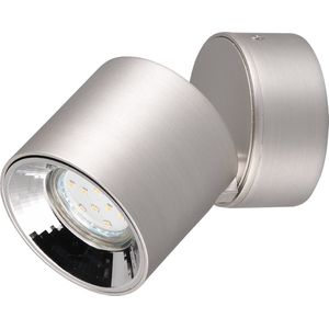 LED Wandlamp - Wandverlichting - Torna Pinati - GU10 Fitting - Rond - Mat Nikkel - Metaal