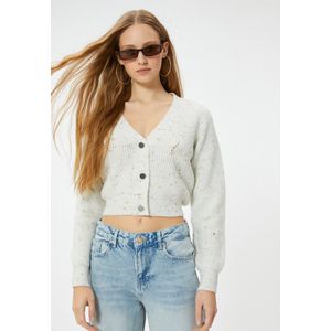 V-kraag Lurex gedetailleerd Vest