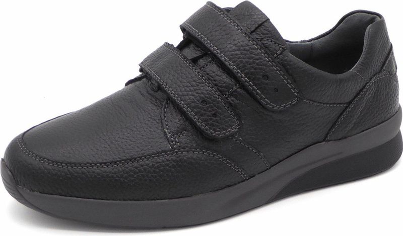 Waldläufer Heren Klittenbandschoen - 654302-199-001 Zwart - Wijdte K - Maat 6½ (40)